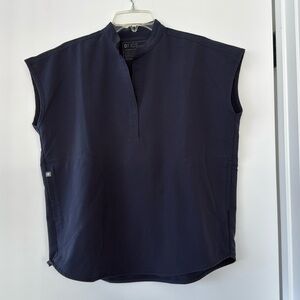 Figs Quiet Navy Rafaela top
